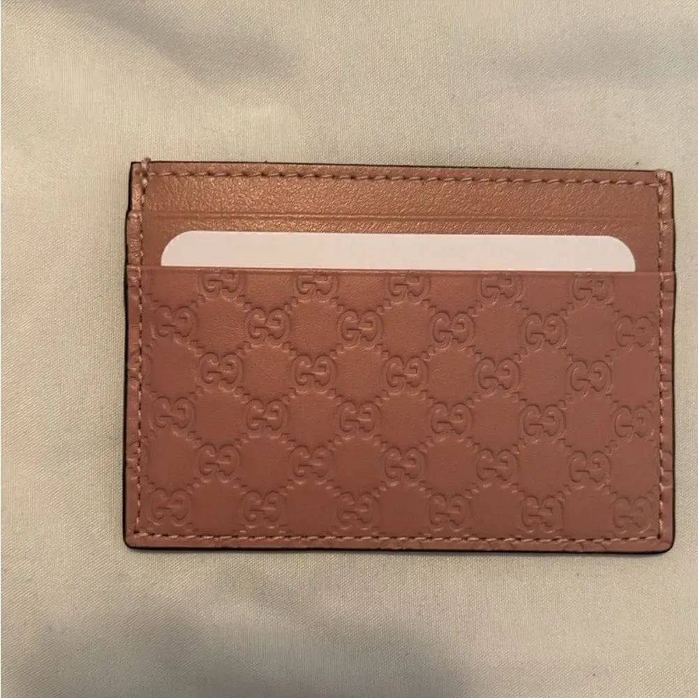 GUCCI Microguccissima Pattern Leather Card Holder NEW - Picture 7 of 9
